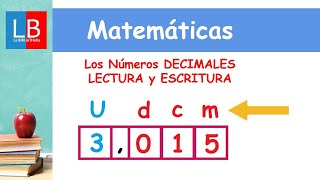 Los Números DECIMALES LECTURA y ESCRITURA ✔👩‍🏫 PRIMARIA [upl. by Nalor]