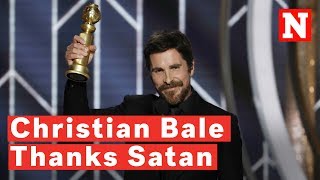 Christian Bale Thanks Satan For Giving Him Inspiration On How To Play Dick Cheney [upl. by Anelram]