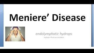 ENT Meniere Disease Part 1 Menieres Endolymphatic Hydrops What is Cause Aetiology reason why ear [upl. by Celtic]