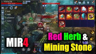 MIR4 Red Herb amp Mining Stone [upl. by Onidranreb]