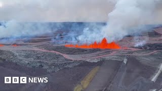 Hawaiis Mauna Loa volcano lava seen from space – BBC News [upl. by Bee917]