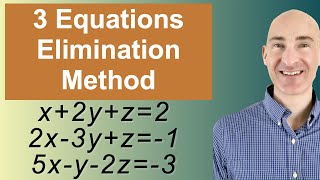 Solving Systems of 3 Equations Elimination [upl. by Freberg915]