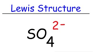 How To Draw The Lewis Structure of SO4 2 Sulfate Ion [upl. by Yenahs961]