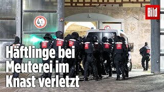 Gefängnismeuterei Polizei stürmt Knast in Thüringen  JVA Untermaßfeld [upl. by Voss]